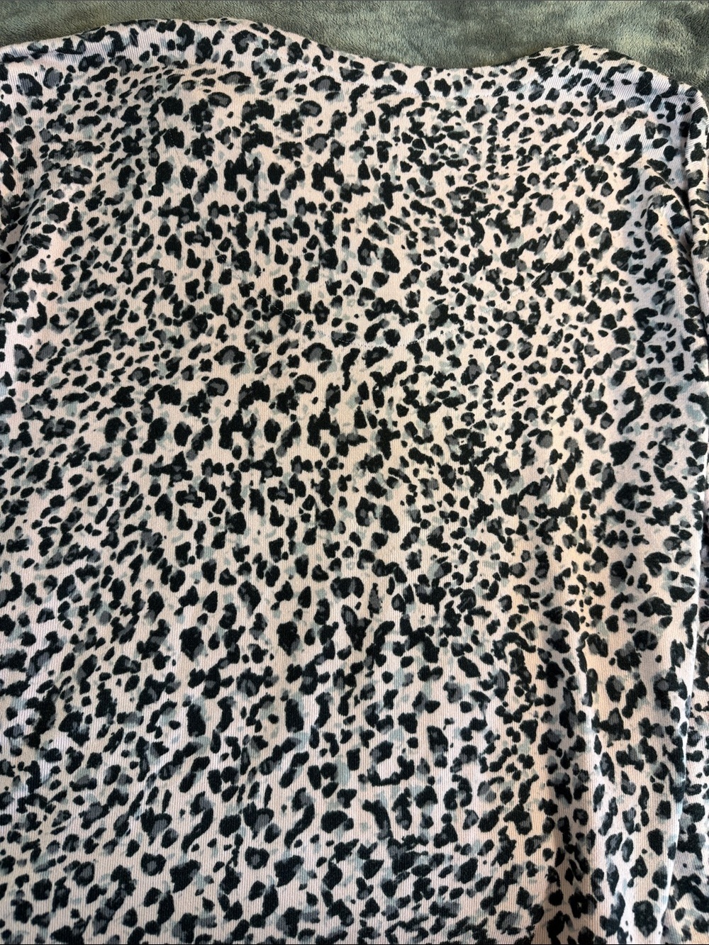 Donna Karan Leopard Print Sleep Top - Black & Cream - Picture 5 of 5